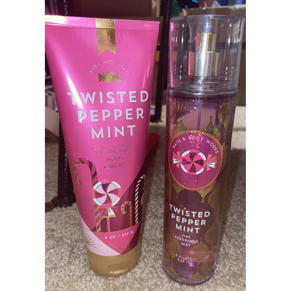 Bath And Body Works Twisted Peppermint Body Cream And Mist